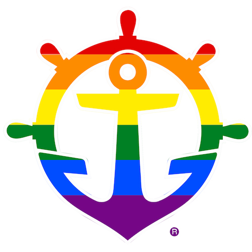 Pride Weel Anchor with rainbow