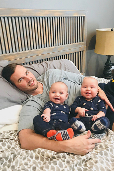 Travis Vetters and twin sons