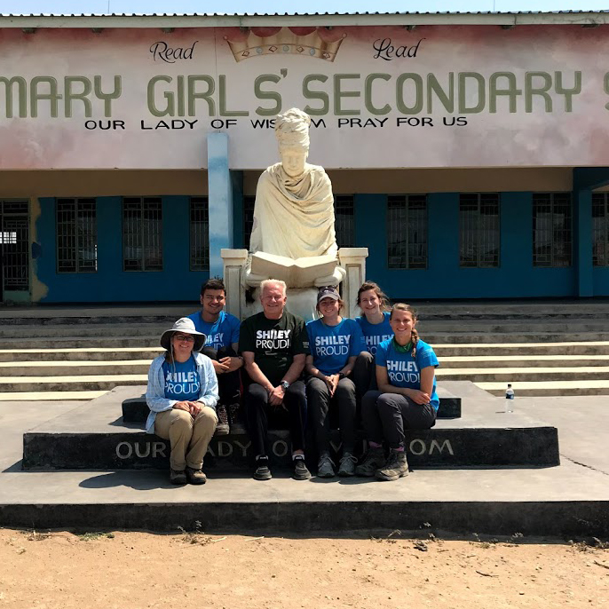 Shiley School of Engineering students outside St. Mary’s Secondary School for Girls in Karonga, Malawi