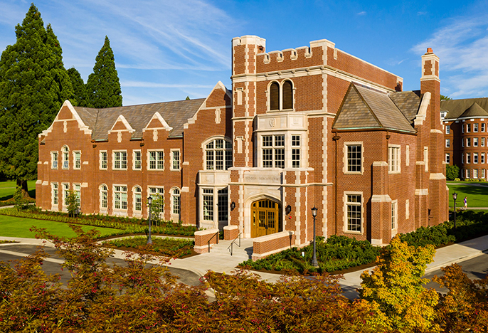 Dundon-Berchtold Hall on the University of Portland campus
