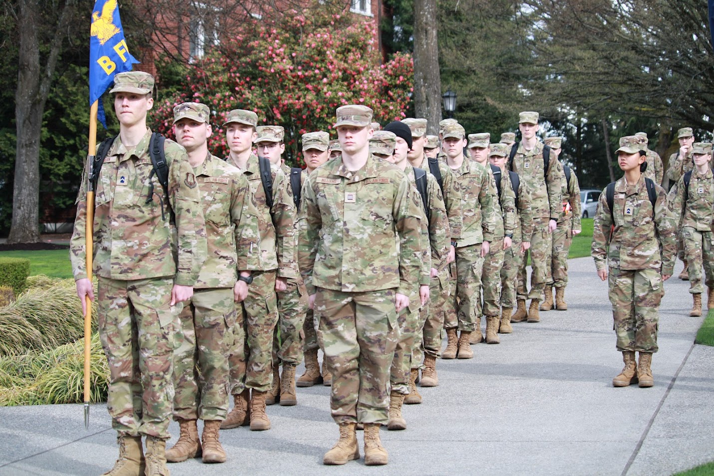 AFROTC Students Marching
