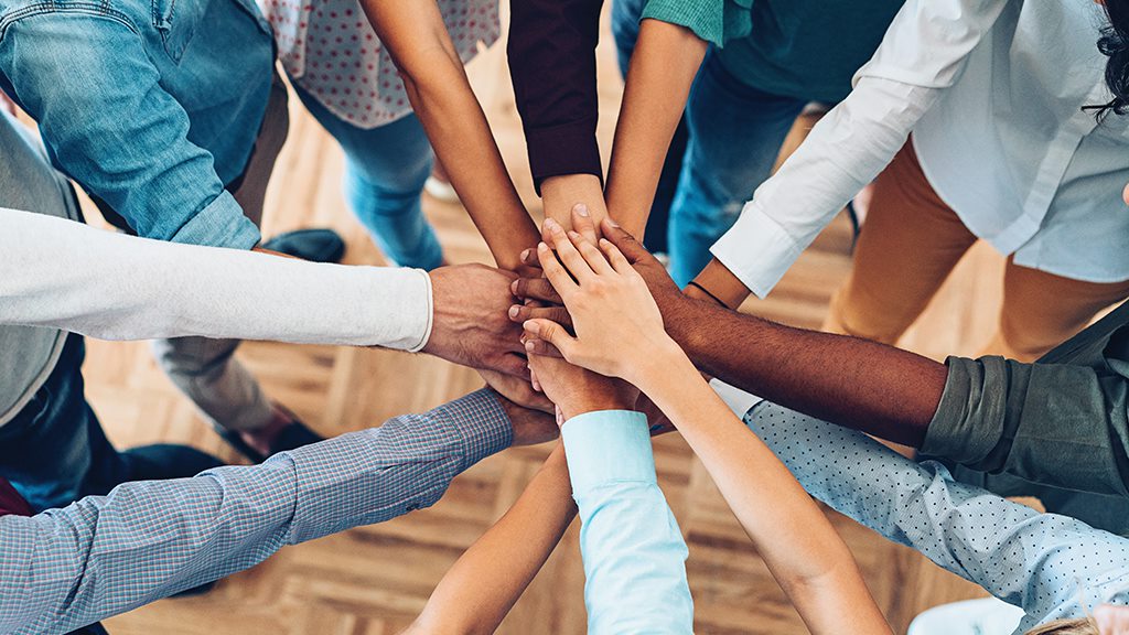 Diverse Employee Hands In