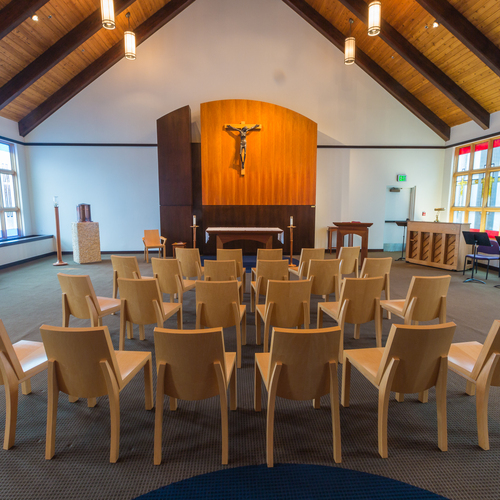 The St Andre chapel in Haggerty Tyson residence hall at the University of Portland.