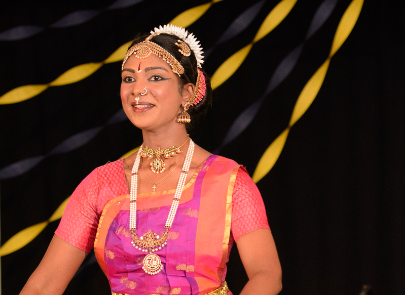 Student dressed for international night celebration