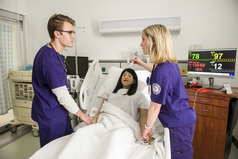 Nursing students in simulation lab