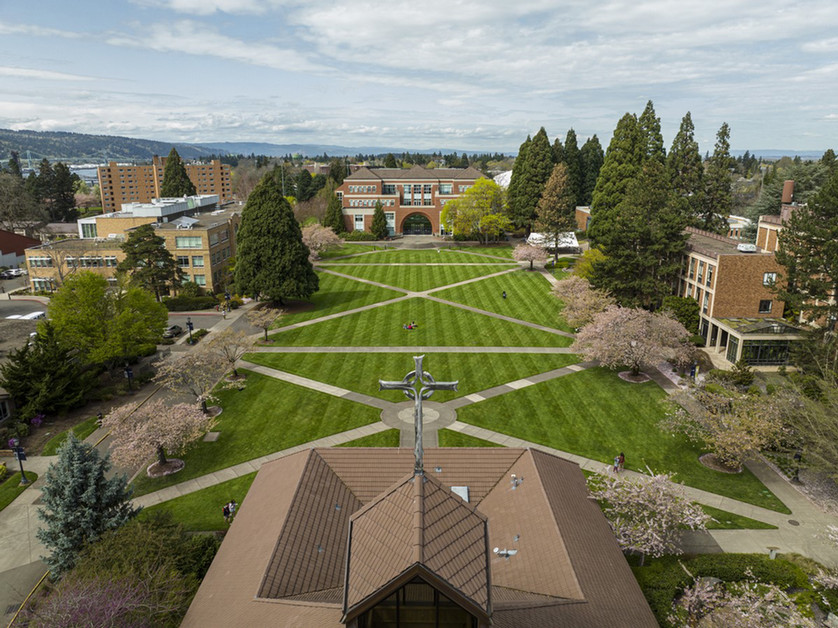 Flying Over University of Portland