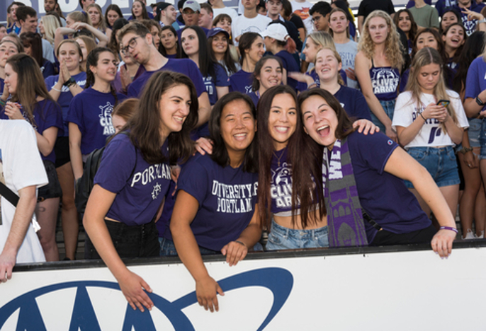 students at a soccer game