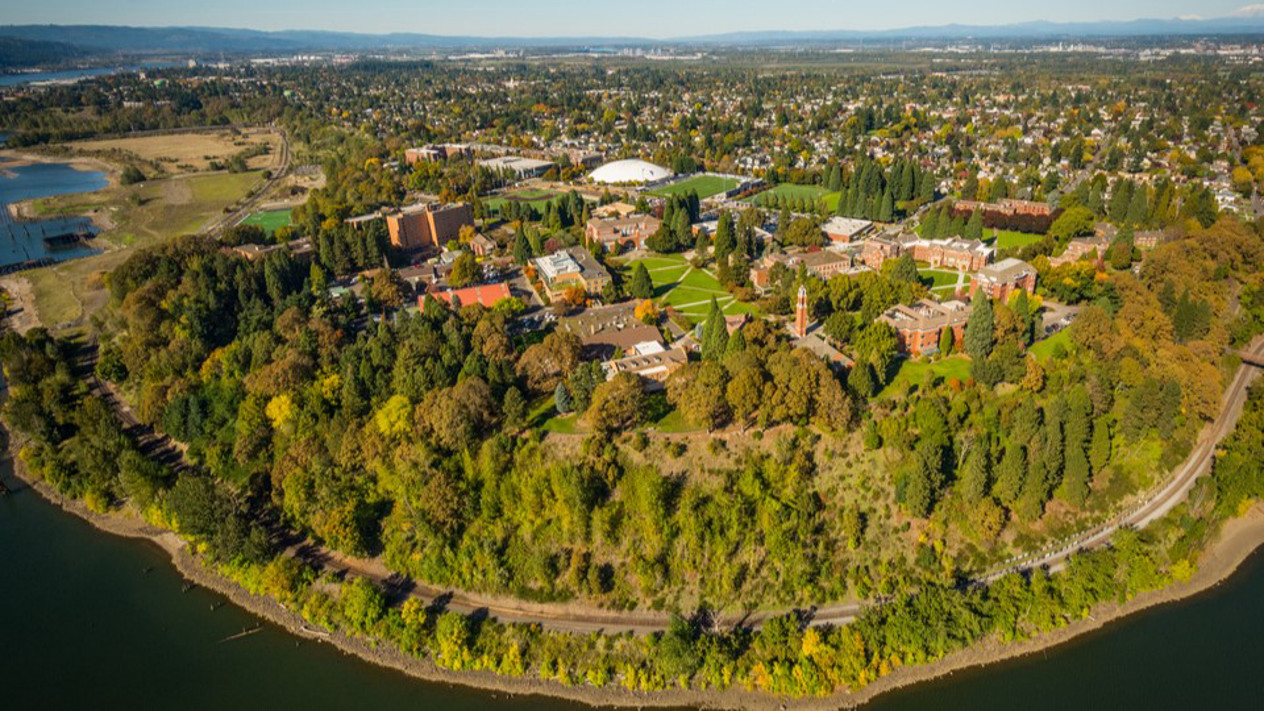 aerial view of campus