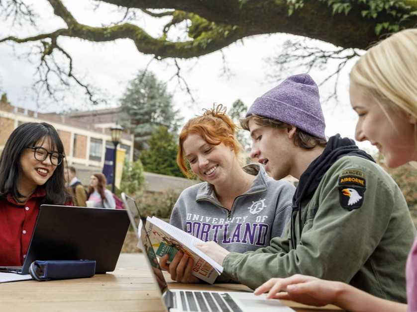 students studying