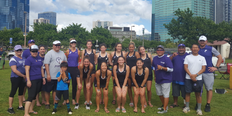 Hawaii Alumni with the UP women's tennis team