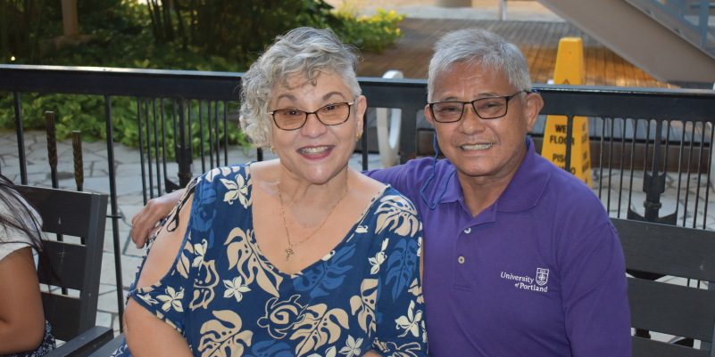 A couple at Gordon Biersch in Hawaii.