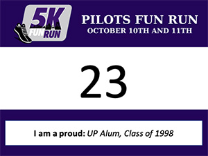 Pilots Fun Run 5k Customizable Race Bib with Number