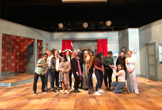 Student cast of Spanish Comedy Theater project
