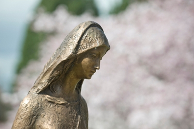 Statue of Mary in Garden