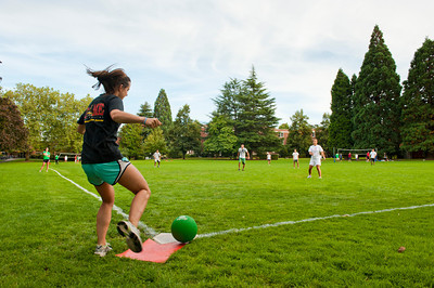 students playing intramural