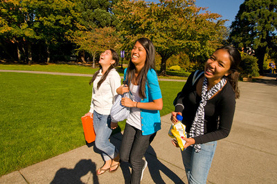 students laughing