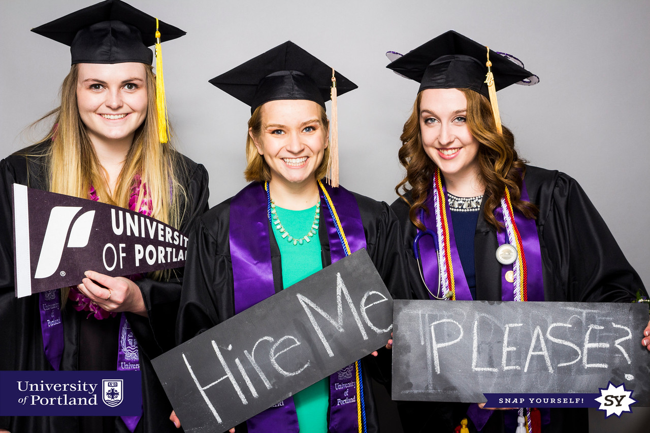 students at graduation