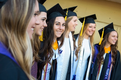 students at graduation