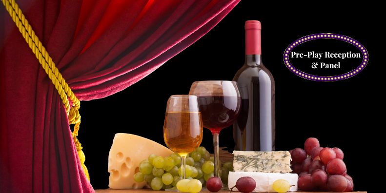 wine cheese theater mask