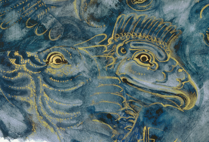Detail from Ezekiel's Vision at Chebar illumination from The Saint John's Bible