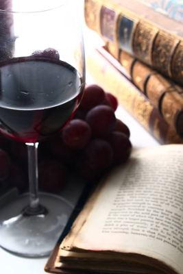 Wine and books image
