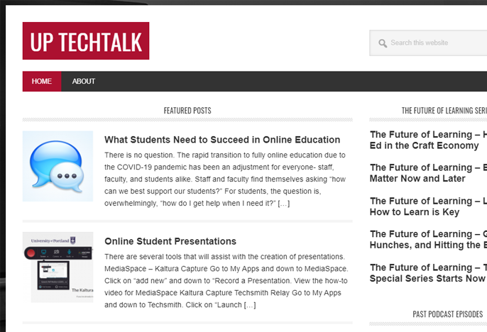 Tech Talk Blog screenshot