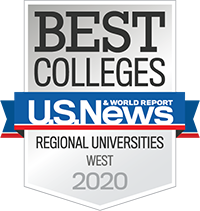 graphic says "Best Colleges Regional University West 2020"