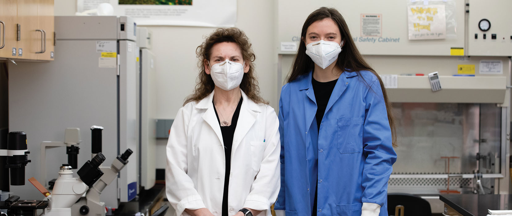 Ahern-Rindell and her current research student, senior biology major Christina Buselli