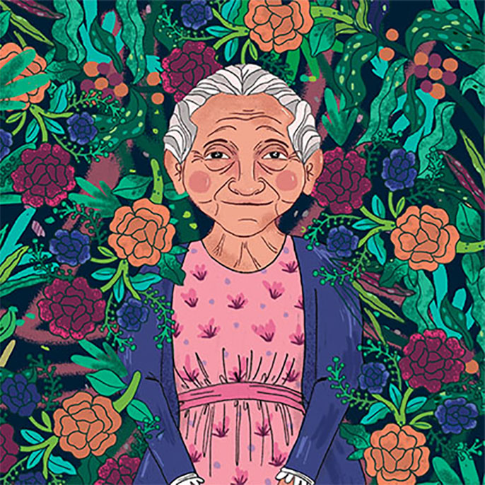 Elderly Salvadoran woman.