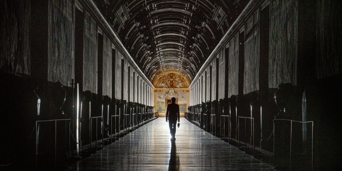 Gianni Crea, keeper of the keys, in the Gallery of Maps at the Vatican Museums.