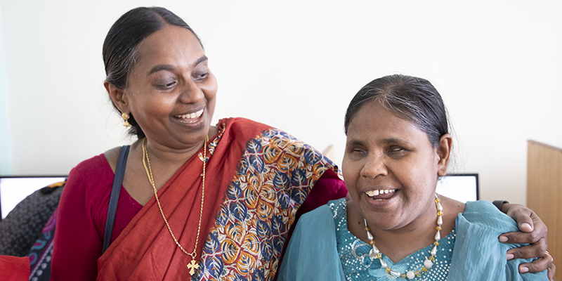 photo of two women