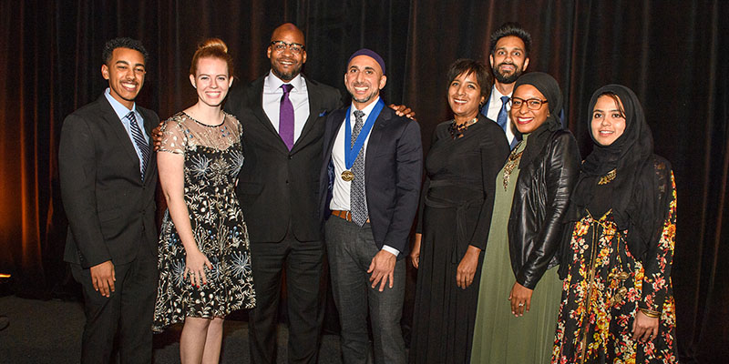 Group from Inner-City Muslim Action Network posing together