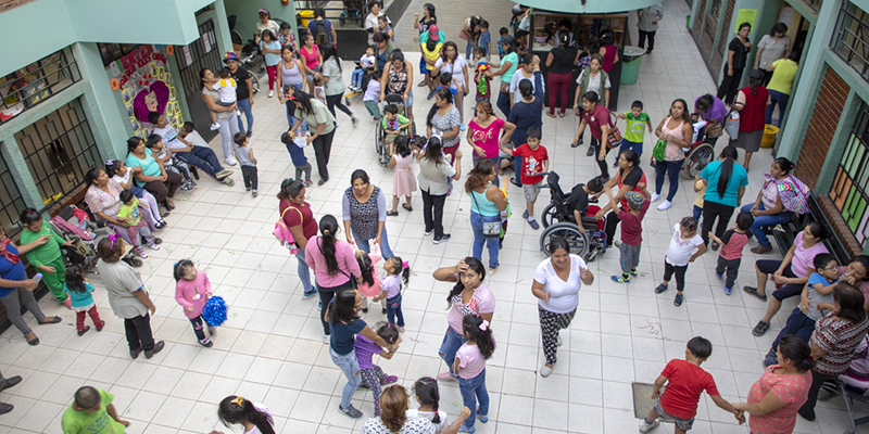 photo of group of people taken from above