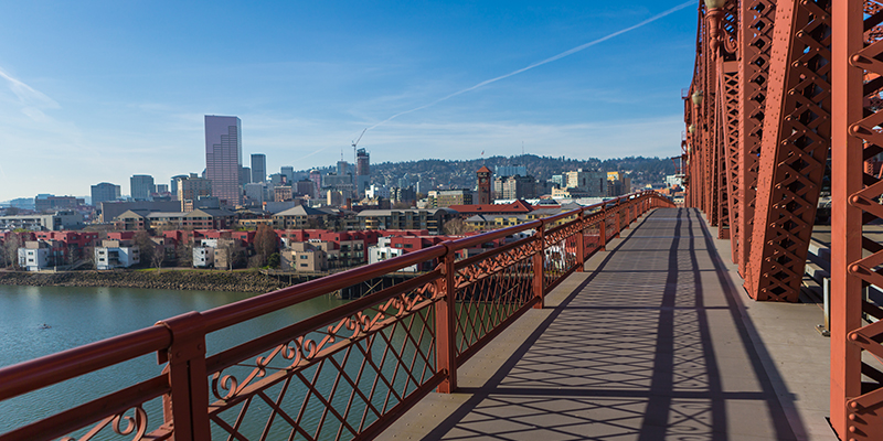 View of downtown Portland from Bridge
