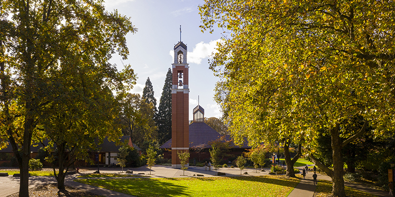 Belltower on UP campus in Fall