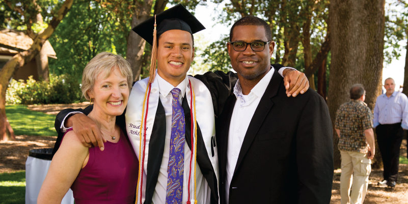 family at graduation