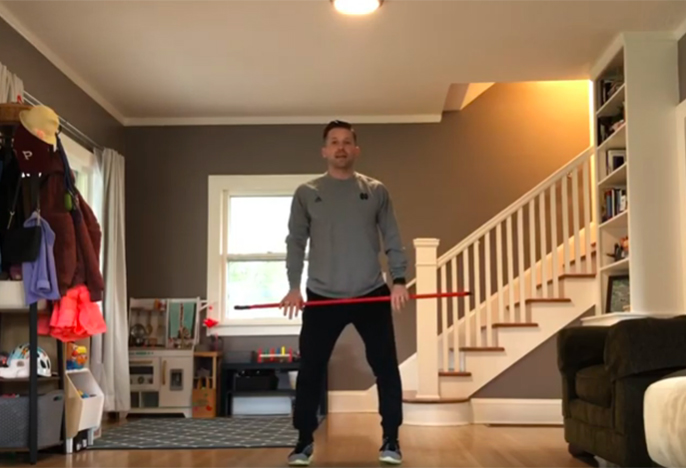 Michael Rittman standing in living room