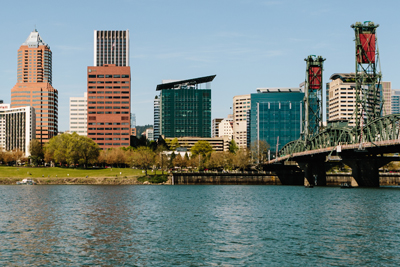 Downtown Portland skyline.