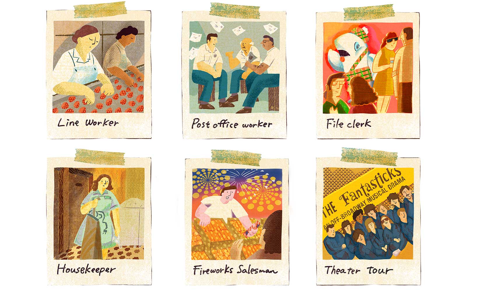 illustration of polaroid photos