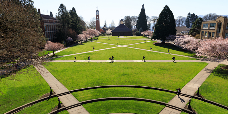 University of Portland academic quad