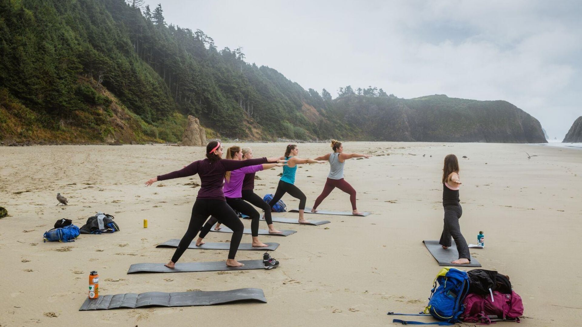 Yoga on the beach