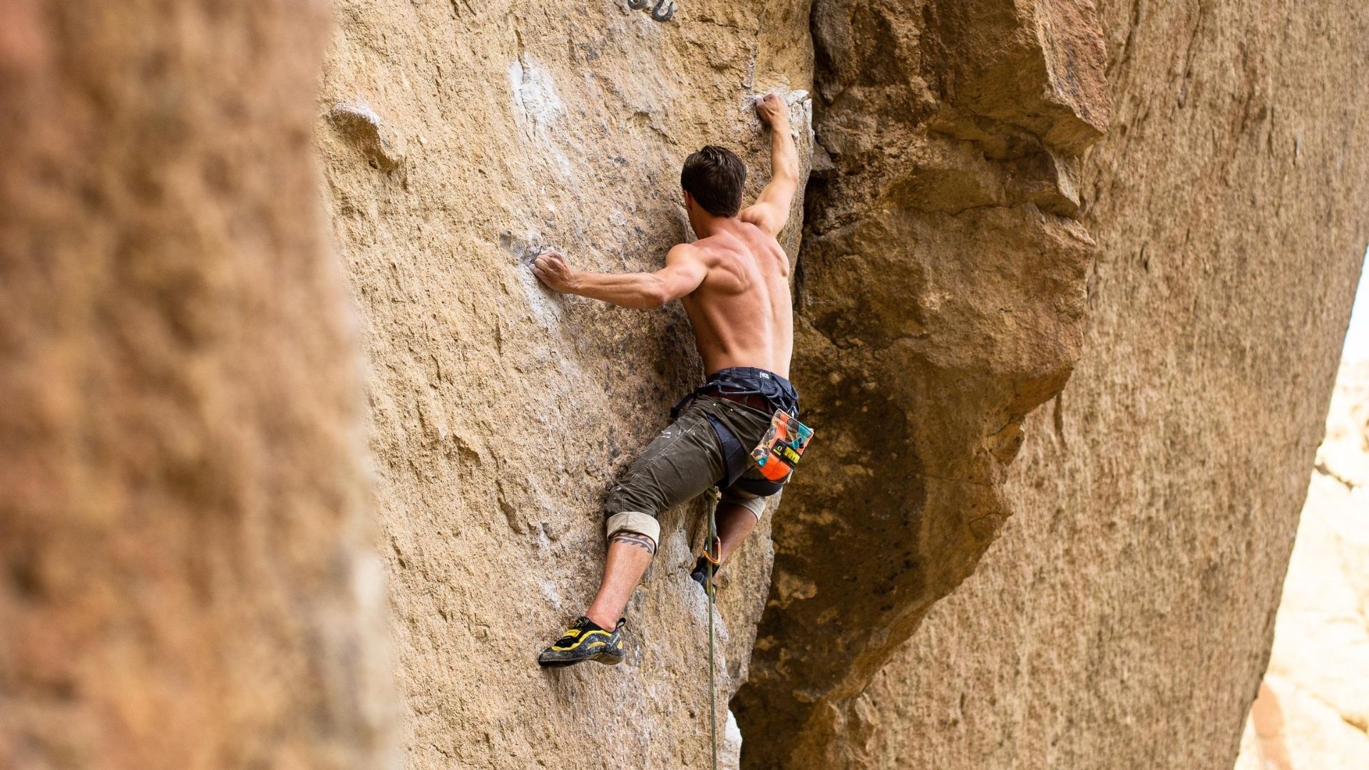 climber at smith rock 