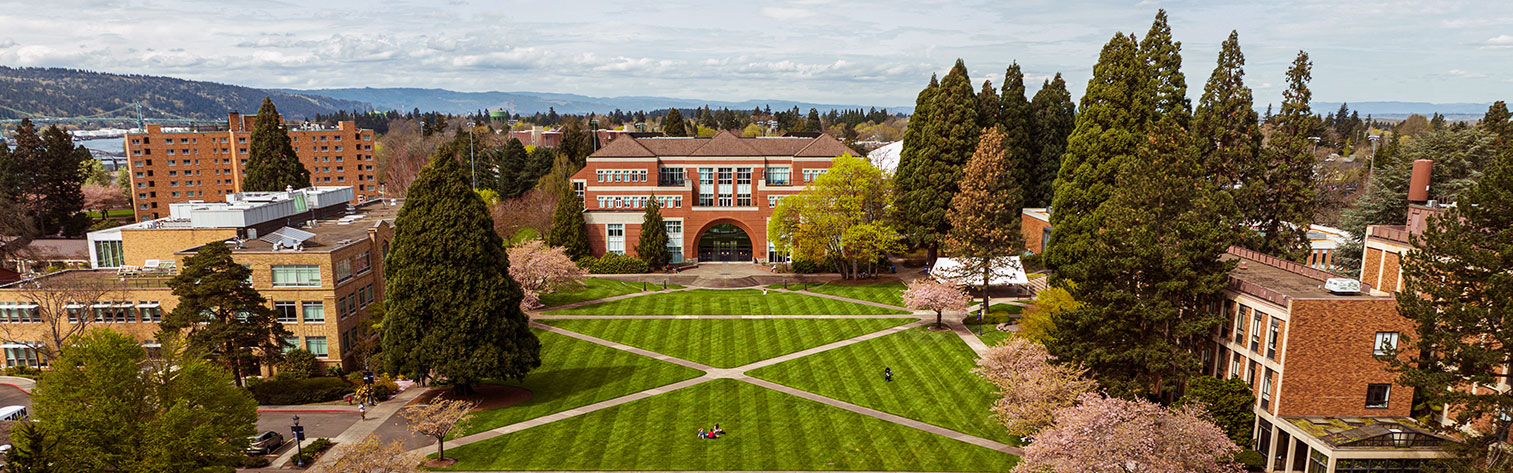 University of Portland aerial of campus
