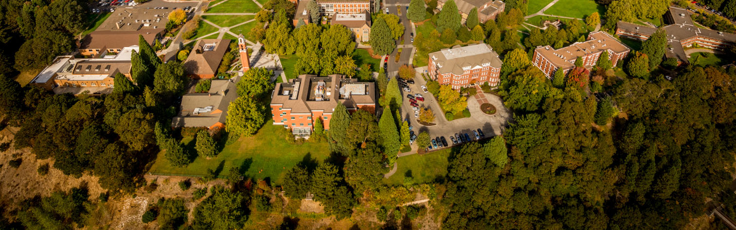 University of Portland campus from above