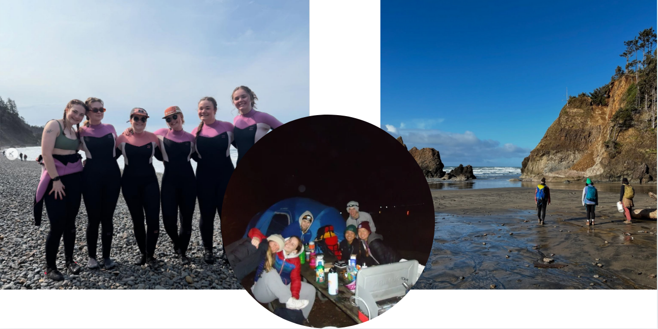 people on pre-orientation trip