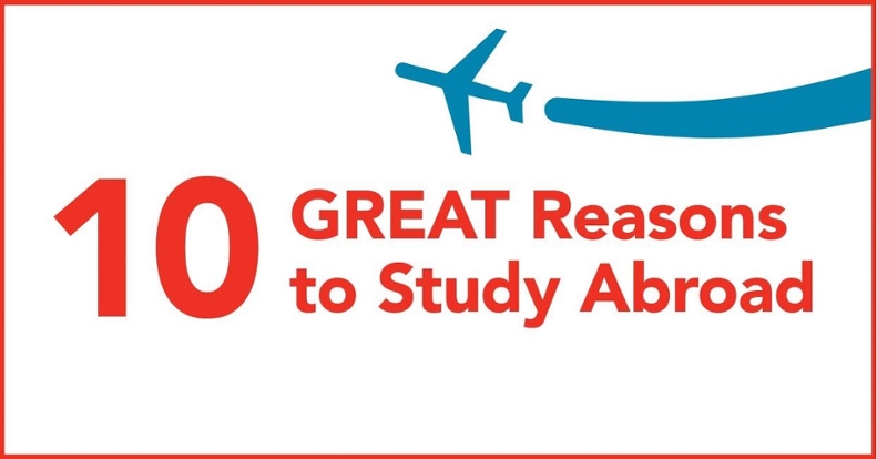 Title slide for 10 great reasons to study abroad