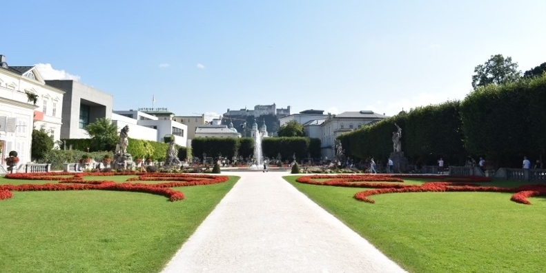 Garden fountain in Salzburg
