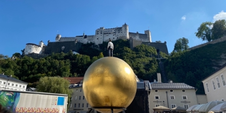 Golden globe architecture in Salzburg